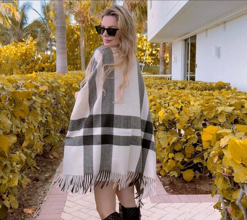 Breezy Lane Shawl Wraps for Women Ponchos Ruana Wraps Cardigan Holiday Gifts for Women - Image 4